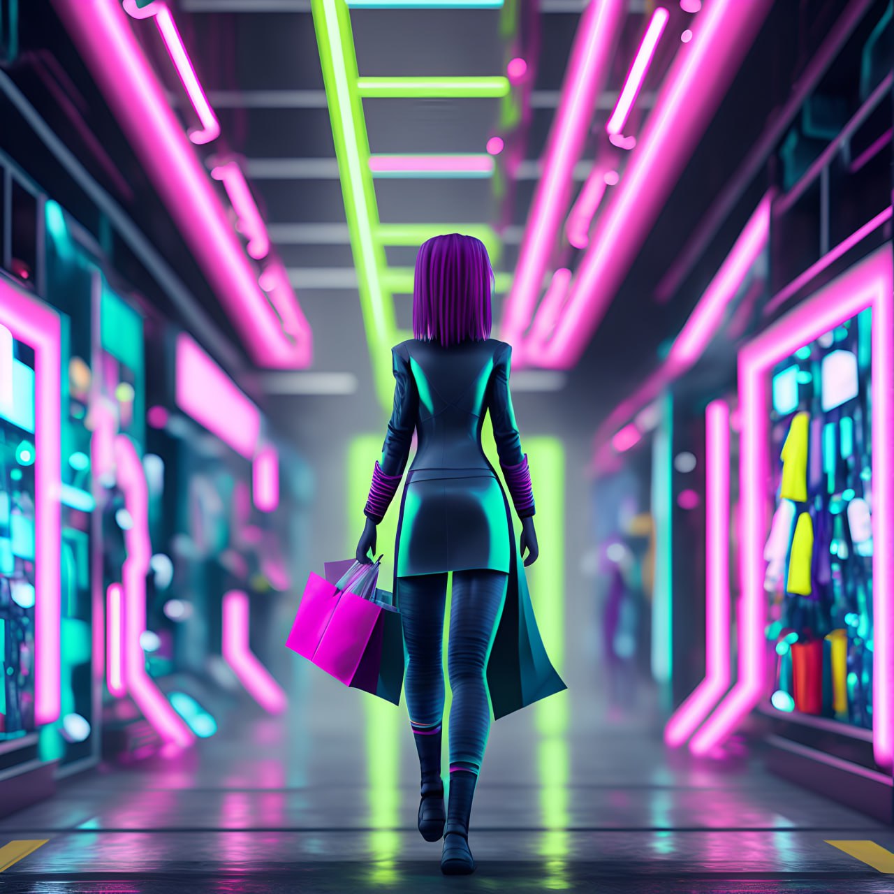 Girl in Meta Mall